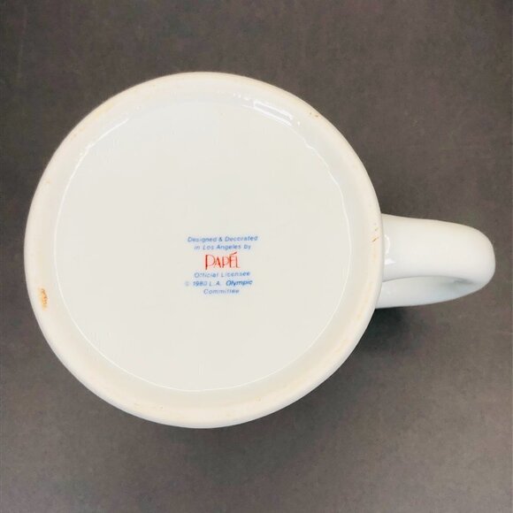 1984 Los Angeles Olympic Games Gymnastics Coffee Mug Uncle Sam Eagle Mascot - Picture 5 of 10